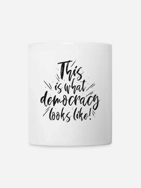 démocratie - Mug blanc - blanc