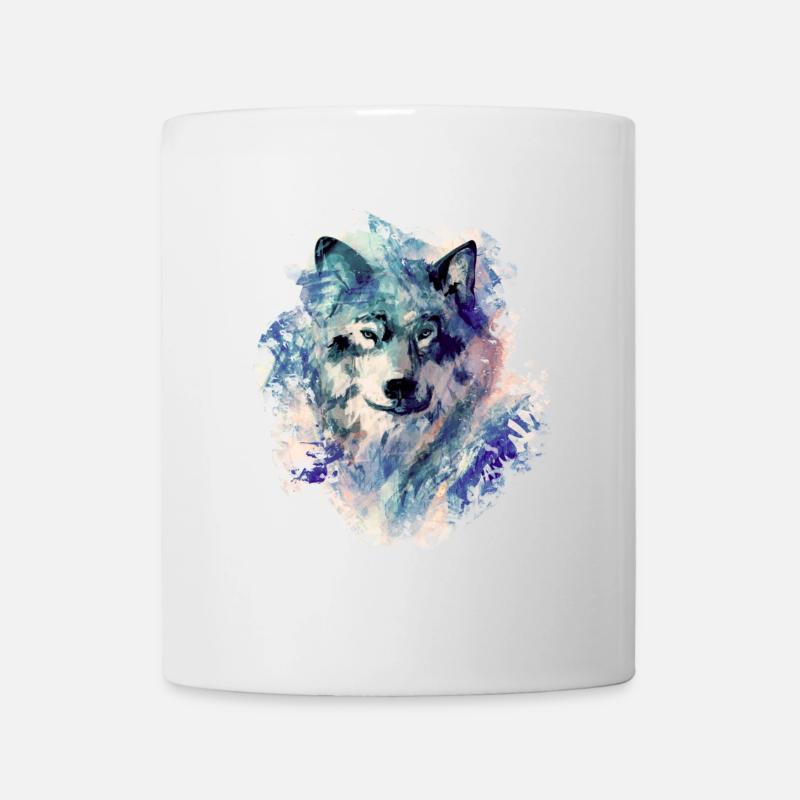 Wolf im Norden - Tasse - Weiß
