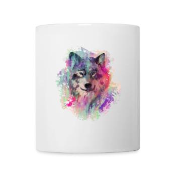 Wolf im Norden Colour version - Tasse - Weiß - Vorne