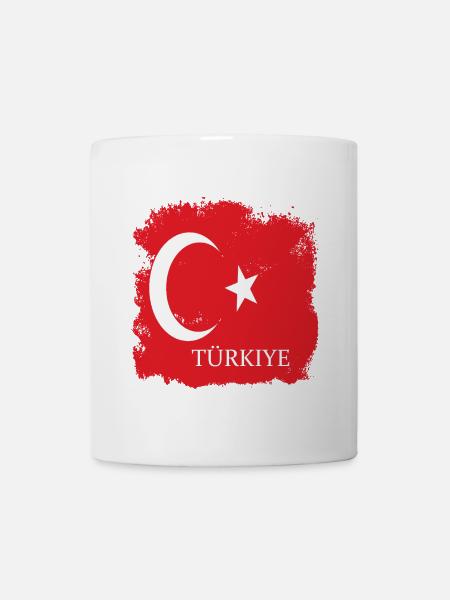 Drapeau turc sur les vêtements Drapeau turc Türkiye - Mug blanc - blanc