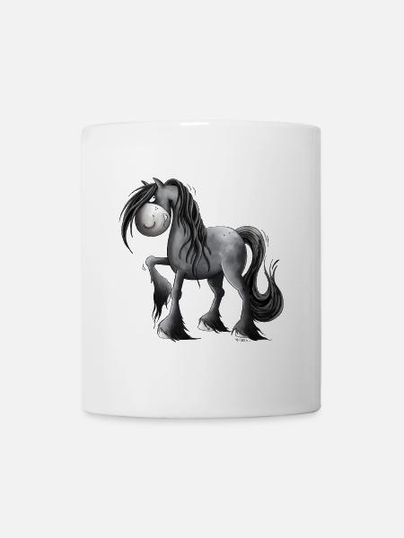 Cheval Grumpy I Bande Dessinée Pour Cavalier - Mug blanc - blanc