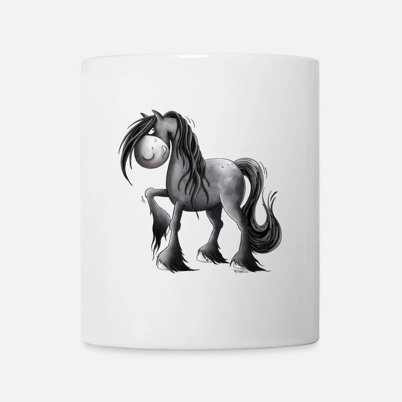 Cheval Grumpy I Bande Dessinée Pour Cavalier - Mug blanc - blanc