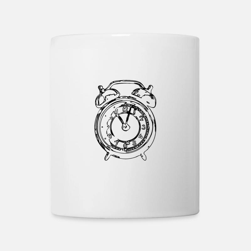 Vintage Uhr - Tasse - Weiß