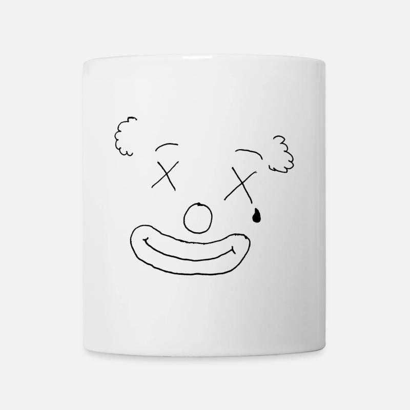 Comic Horror-Clown für Halloween - Tasse - Weiß