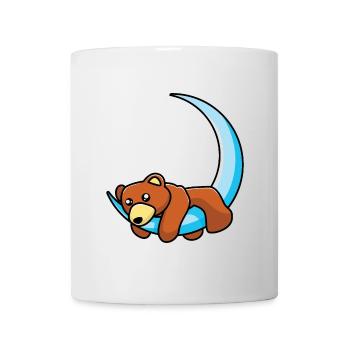 L'ours dans la lune - Mug blanc - blanc - Devant