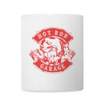 Hot Rod Garage V8 - Tasse - Weiß - Vorne