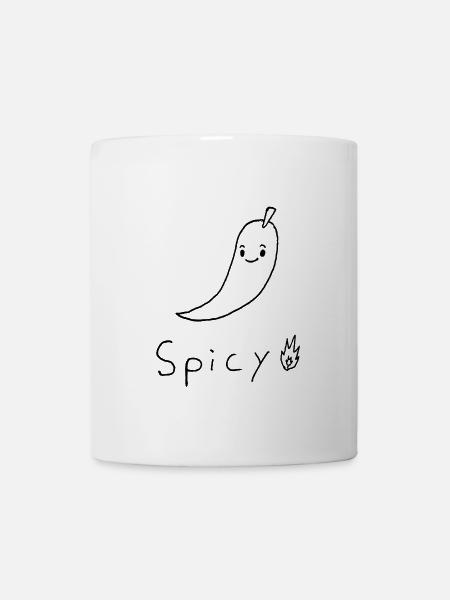 Cartoon piment épicé / pepperoni - Mug blanc - blanc