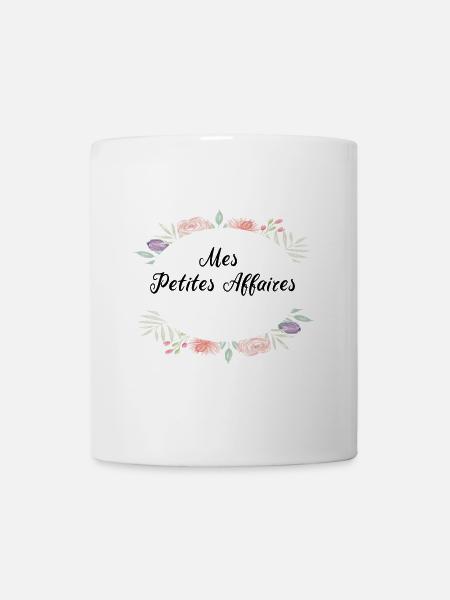 mes petites affaires.. floral pastel avec détails - Mug blanc - blanc