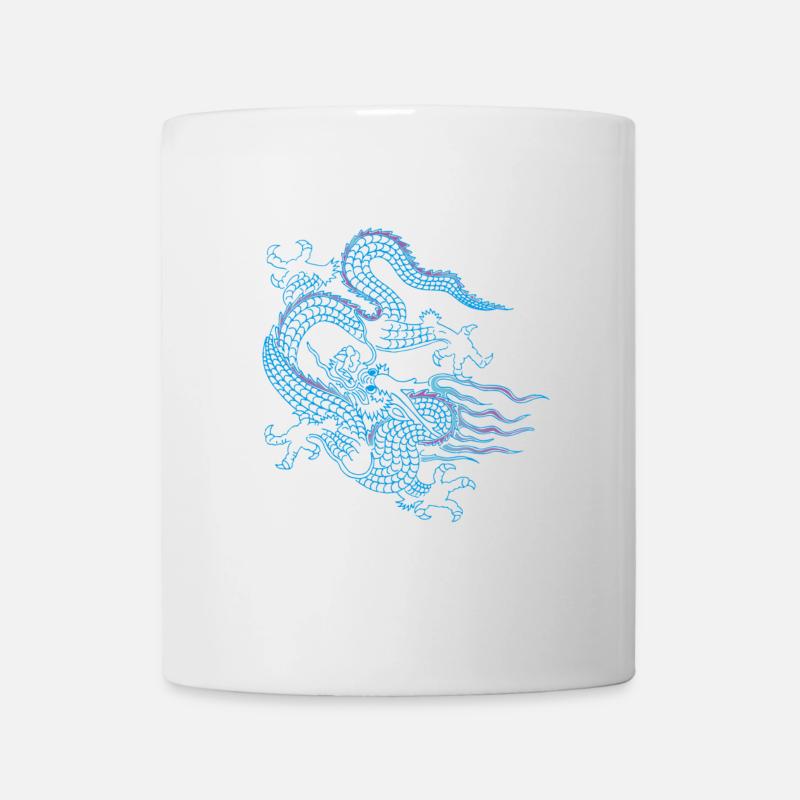 Blue Chinese Dragon - Tasse - Weiß