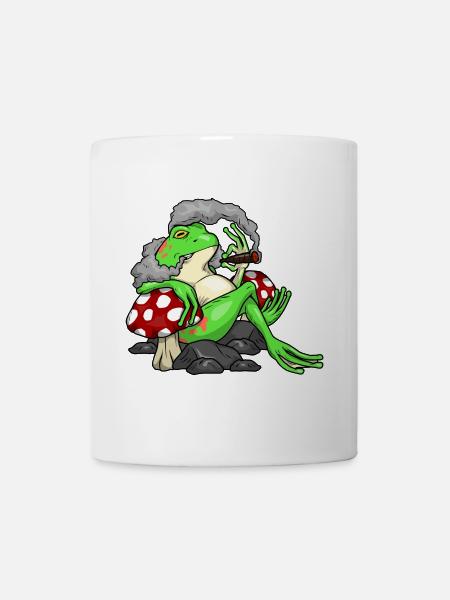Frosch Zigarre - Tasse - Weiß