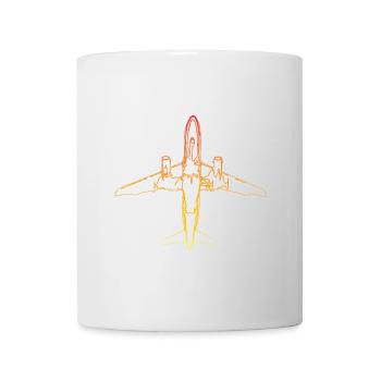 Flugzeug - Tasse - Weiß - Vorne