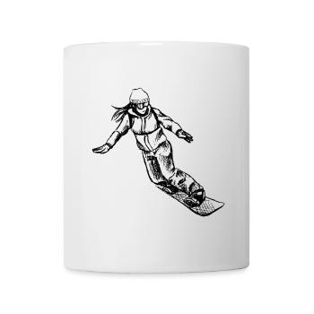 Snowboarderin I - Tasse - Weiß - Vorne