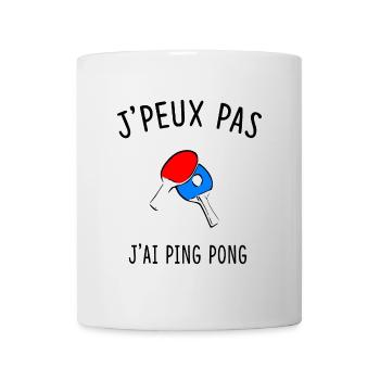 J'PEUX PAS J'AI PING PONG - Mug blanc - blanc - Devant