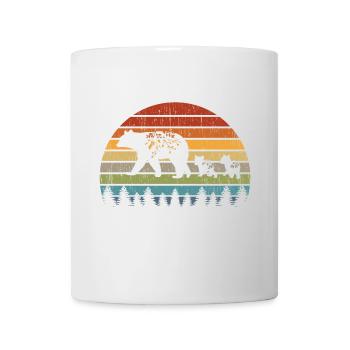 Retro Mama Bear Kids Animal America Nature Gift - Mug - white - Front
