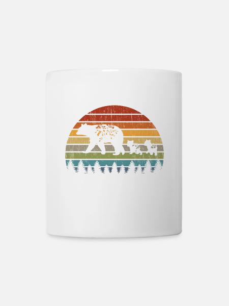 Rétro maman ours enfants animal nature cadeau - Mug blanc - blanc