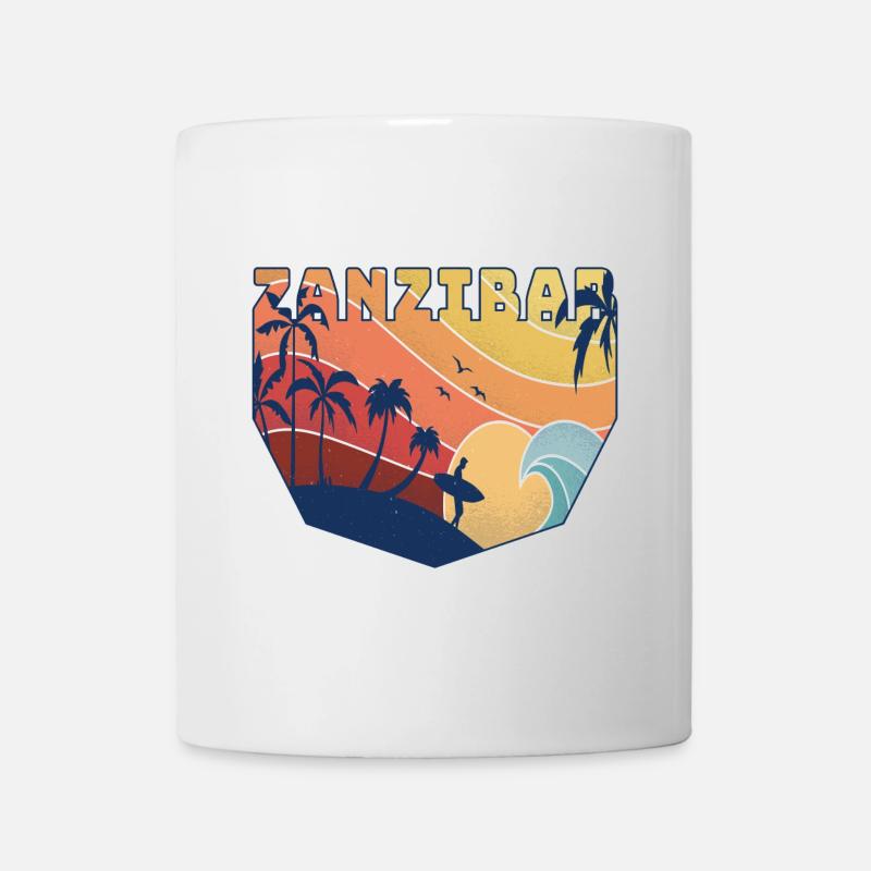 Zanzibar surfeur design / cadeau - Mug blanc - blanc