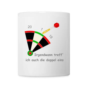 darts sport - Tasse - Weiß - Vorne