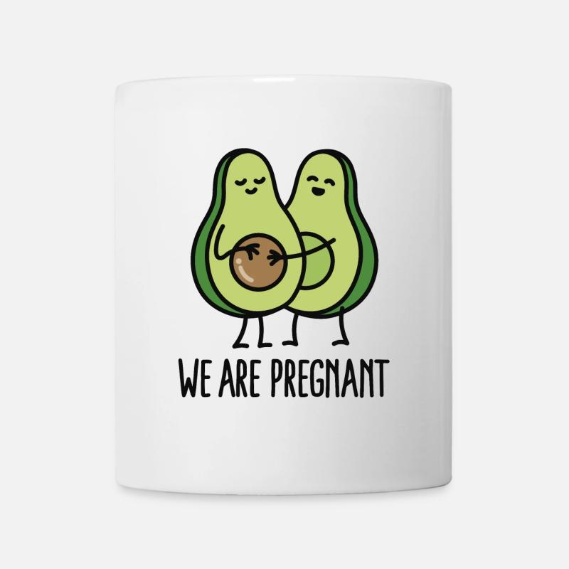We are pregnant - Avocado - Mug blanc - blanc