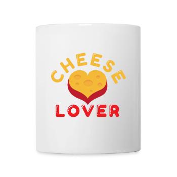Cadeau drôle d'amant de fromage d'amoureux de nourriture - Mug blanc - blanc - Devant