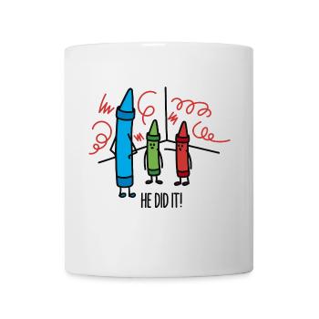 He did it - wasco crayons - Mug - white - Front
