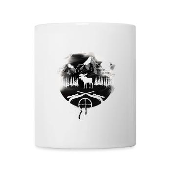 Hunter hunting elk - Mug - white - Front