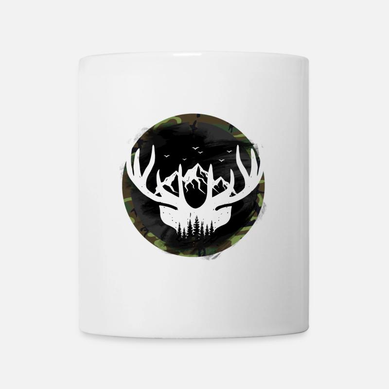 jäger jagen geweih - Tasse - Weiß