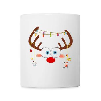 Christmas Reindeer Face - Mug - white - Front