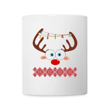Reindeer Christmas Ugly - Mug - white - Front