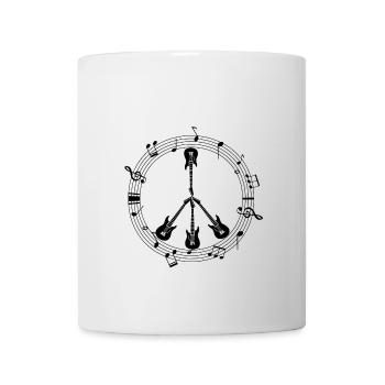 Frieden und Liebe - Tasse - Weiß - Vorne