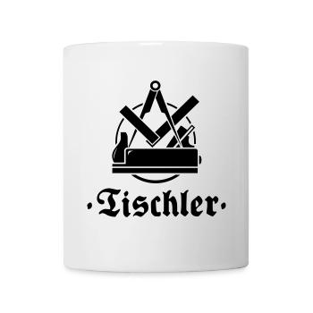 Tischler, Zunftzeichen mit alter Schrift - Tasse - Weiß - Vorne