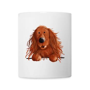 Neugieriger Irish Setter - Tasse - Weiß - Vorne