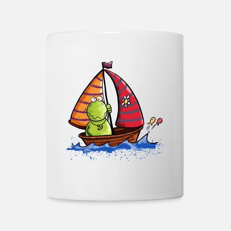 Frosch auf See - Tasse - Weiß