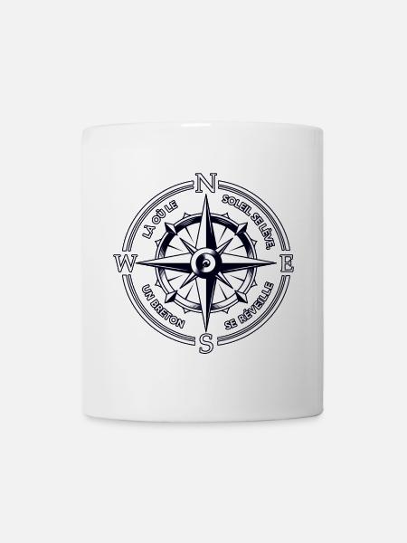 Là où le soleil se lève, un Breton se réveille - Mug blanc - blanc