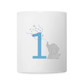 anniversaire Elephant - Mug blanc - blanc - Devant