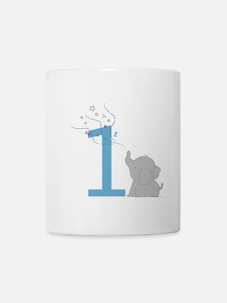 anniversaire Elephant - Mug blanc - blanc