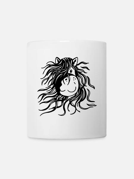 Joyeux Cheval - Chevaux - Poney - Bande dessinée - Mug blanc - blanc