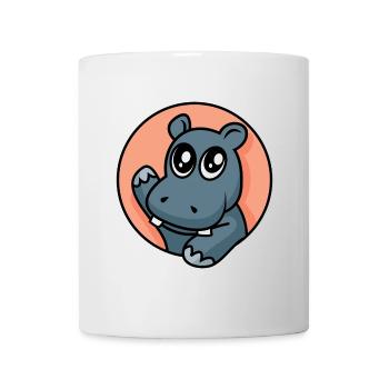 Hippopotame drôle - conception - Mug blanc - blanc - Devant