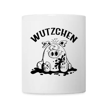 Wutzchen - Schwein - Schweine - Sau - Tasse - Weiß - Vorne