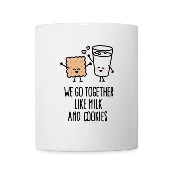 We go together like milk and cookies - Tasse - Weiß - Vorne