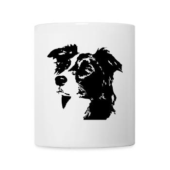 Border collie head - Mug - white - Front