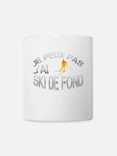 Ski de fond - Mug blanc - blanc