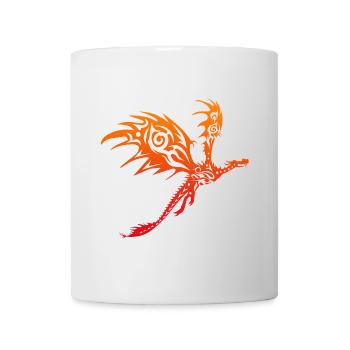 Idée de cadeau drôle d'animaux de dragon rouge - Mug blanc - blanc - Devant