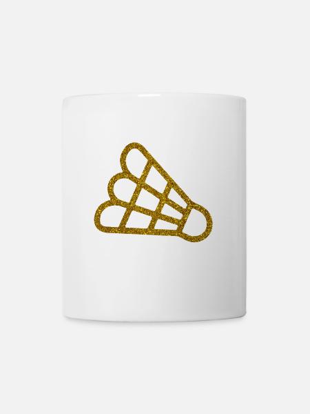 Gold Badminton - Tasse - Weiß