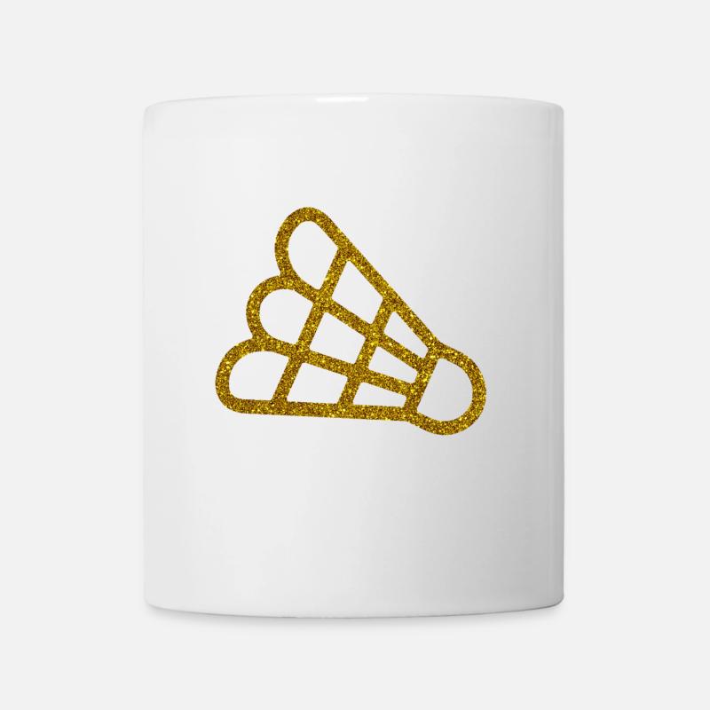 Gold Badminton - Tasse - Weiß