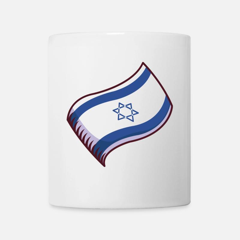 Illustration du drapeau israélien - Mug blanc - blanc