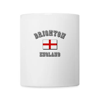 Brighton en Angleterre avec drapeau anglais - Mug blanc - blanc - Devant