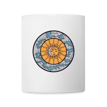 Sonne und Mond in den Wolken - Tasse - Weiß - Vorne