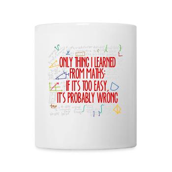 Math Math Algèbre Calcul De Dictons Drôles - Mug blanc - blanc - Devant