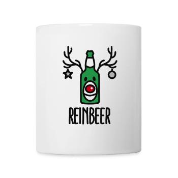 Reinbeer = Reindeer + Beer - Tasse - Weiß - Vorne