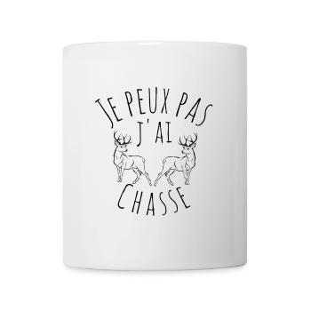 Je peux pas j'ai chasse ! - Mug blanc - blanc - Devant
